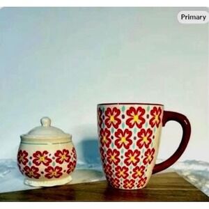 Pioneer Woman Coffee Mug Jumbo 26 Ounces Sugar Bowl Daisy Farmhouse Cottagecore